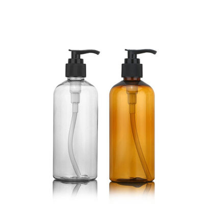 300ML แชมพูขวดปั๊มขวดสีเหลืองอำพันสำหรับบอดี้โลชั่น