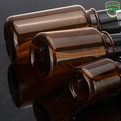ขวดปั๊มสเปรย์ 120ml, ขวดพลาสติก PET สีเหลืองอำพันพร้อมปั๊มโลชั่น