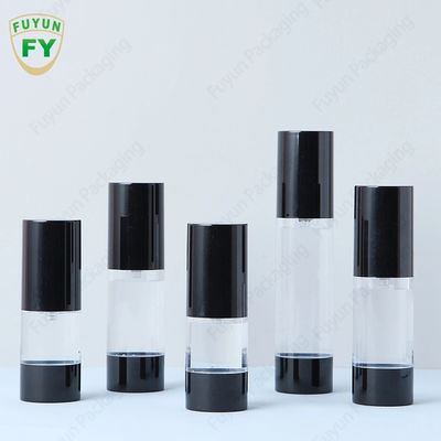 15ml 30ml 50ml กำหนดเองหรูหราว่างเปล่าครีมล้างสีขาวสีดำฝ้าเครื่องสำอางพลาสติกสเปรย์โลชั่นสุญญากาศ pum