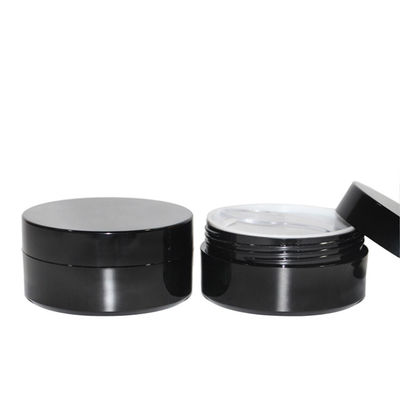 ขวดบรรจุภัณฑ์พลาสติก 100g, บรรจุภัณฑ์บำรุงผิว Black Pet Jars with cap