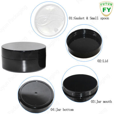 ขวดบรรจุภัณฑ์พลาสติก 100g, บรรจุภัณฑ์บำรุงผิว Black Pet Jars with cap