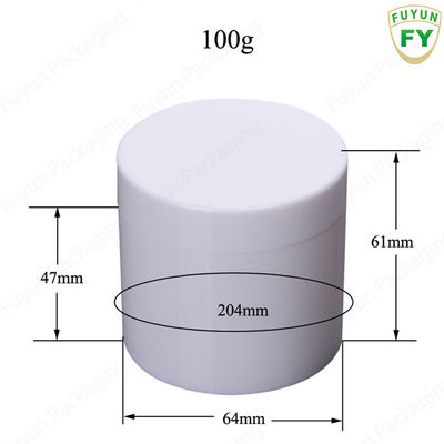 คอนเทนเนอร์เครื่องสำอาง 100 มล. หรูหราพร้อมฝาสีขาว เหมาะสำหรับการเดินทาง