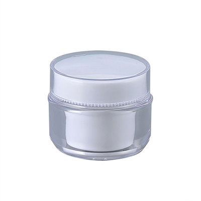 นำขวดเครื่องสำอางอะคริลิกมาใช้ใหม่, ขวดโหลผนังคู่สีขาวขนาด 50 กรัมพร้อมฝา