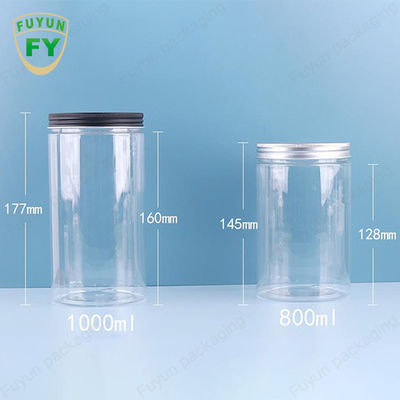 ที่เก็บอาหารใสขวดขนมปากกว้างพลาสติก PET สีขาว 100ml 300ml