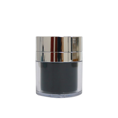 50ml สีขาว Black Moisturizer ปั๊มสุญญากาศขวดอิมัลชันพร้อมฝาบรรจุภัณฑ์สูญญากาศเครื่องสำอาง