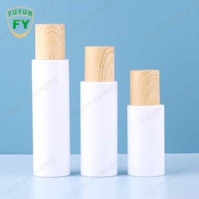 ขวดครีมฝ้าใส 60 มล. พร้อมฝาแก้วลายไม้ไผ่ชุดบรรจุภัณฑ์เครื่องสำอาง