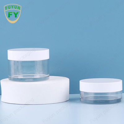Fuyun 30ml 50ml สัตว์เลี้ยงพลาสติกใสปากกว้างใบหน้านอนโคลนครีม jar