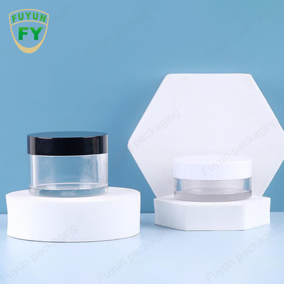 Fuyun 30ml 50ml สัตว์เลี้ยงพลาสติกใสปากกว้างใบหน้านอนโคลนครีม jar