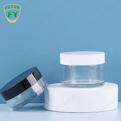 Fuyun 30ml 50ml สัตว์เลี้ยงพลาสติกใสปากกว้างใบหน้านอนโคลนครีม jar