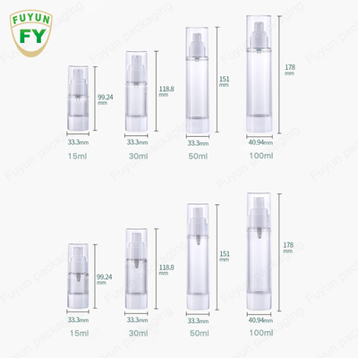 1oz 60ml 80ml 100ml PP มินิขวดเครื่องสำอางสุญญากาศพลาสติกโลชั่นคอนเทนเนอร์