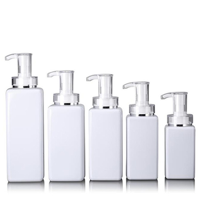 ขวดปั๊มแชมพูทรงสี่เหลี่ยมสีขาวใส 300ml 400ml 600ml 800ml