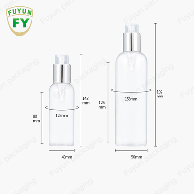 75ml 100ml 250ml ขวดปั๊มพลาสติกเซรั่มโทนเนอร์ซิลเวอร์โลชั่นปั๊มคอนเทนเนอร์