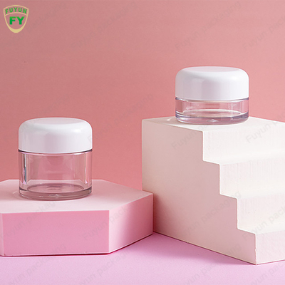 ขวดครีมบำรุงผิวหน้ามือตาพลาสติกเงาพร้อมฝาสีขาว 30ml 50ml